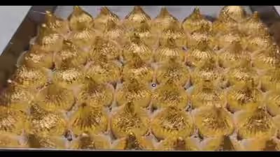 Nashik sweet shop sells ‘Ganpati special’ 24-carat ‘Golden Modak’ for Rs 27,000 per kg | Nashik sweet shop sells ‘Ganpati special’ 24-carat ‘Golden Modak’ for Rs 27,000 per kg |