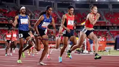 Vithya Ramaraj turns on the afterburners, holds off Vietnam by 0.08 seconds as India storm to mixed 4x400m silver at Asian Games | Asian Games 2026 News Vithya Ramaraj turns on the afterburners, holds off Vietnam by 0.08 seconds as India storm to mixed 4x400m silver at Asian Games | Asian Games 2026 News