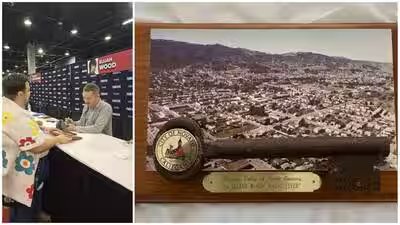 In the early 1990s, Novato made a Key to the City for child actor Elijah Wood after he filmed Radio Flyer; it sat at City Hall for 30+ years until a fan finally handed it to him | In the early 1990s, Novato made a Key to the City for child actor Elijah Wood after he filmed Radio Flyer; it sat at City Hall for 30+ years until a fan finally handed it to him |