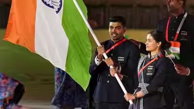 Manu Bhaker wore borrowed kit at Asian Games opening ceremony after ceremonial attire didn’t fit | Asian Games 2026 News Manu Bhaker wore borrowed kit at Asian Games opening ceremony after ceremonial attire didn’t fit | Asian Games 2026 News