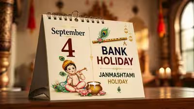 Bank holiday on Janmashtami: Where are banks closed on September 4, 2026? Check state-wise list Bank holiday on Janmashtami: Where are banks closed on September 4, 2026? Check state-wise list