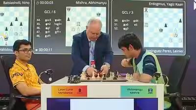 ‘Leon was apologising’: How an illegal move cost Abhimanyu Mishra a sure-shot win in GCL | Chess News ‘Leon was apologising’: How an illegal move cost Abhimanyu Mishra a sure-shot win in GCL | Chess News