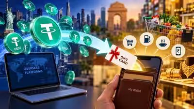 Crypto goes abroad, comes back as shopping money: How Indians are using overseas platforms to turn USDT, stablecoins into gift cards to buy groceries, fuel, food, mobile recharges and even gold Crypto goes abroad, comes back as shopping money: How Indians are using overseas platforms to turn USDT, stablecoins into gift cards to buy groceries, fuel, food, mobile recharges and even gold