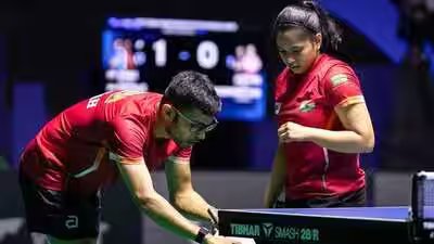 Asian Games: Diya Chitale, Manush Shah storm into mixed doubles semifinals, assure table tennis medal | Asian Games 2026 News Asian Games: Diya Chitale, Manush Shah storm into mixed doubles semifinals, assure table tennis medal | Asian Games 2026 News