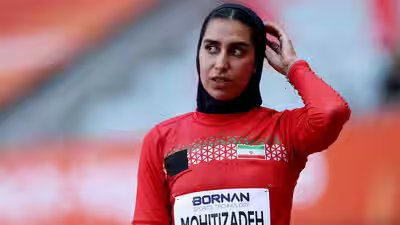 Fatemeh Mohitizadeh: Disqualified over footwear! Iran’s Fatemeh Mohitizadeh out of heptathlon in dramatic Asian Games setback | Asian Games 2026 News Fatemeh Mohitizadeh: Disqualified over footwear! Iran’s Fatemeh Mohitizadeh out of heptathlon in dramatic Asian Games setback | Asian Games 2026 News