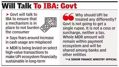 Govt rules out MDR burden on UPI users; GST Council may review 18% tax next month Govt rules out MDR burden on UPI users; GST Council may review 18% tax next month