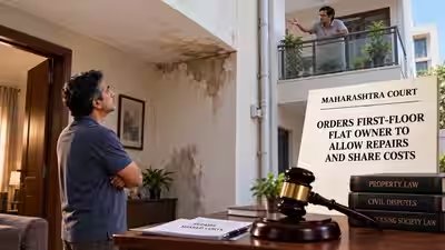 Water kept leaking into his ground-floor home despite repeated fixes; after an 8-year legal fight, Maharashtra court orders first floor flat owner to allow repairs and split costs Water kept leaking into his ground-floor home despite repeated fixes; after an 8-year legal fight, Maharashtra court orders first floor flat owner to allow repairs and split costs