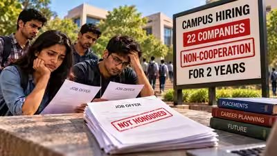 IITs to stop campus hiring by 22 companies for 2 years after 150+ job offers to 2026 graduates went unhonoured; Oracle reportedly withdrew around 40 offers IITs to stop campus hiring by 22 companies for 2 years after 150+ job offers to 2026 graduates went unhonoured; Oracle reportedly withdrew around 40 offers