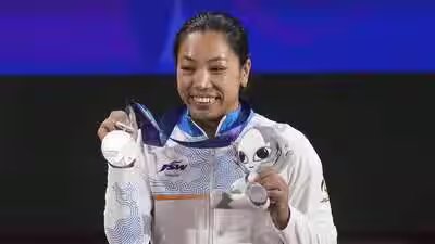 Mirabai Chanu wins maiden Asian Games medal, bags silver in 49kg category | Asian Games 2026 News Mirabai Chanu wins maiden Asian Games medal, bags silver in 49kg category | Asian Games 2026 News