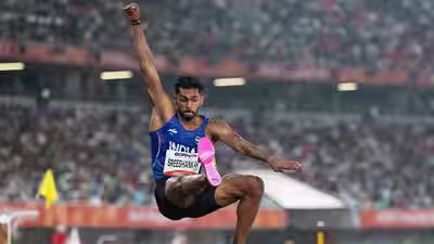 Asian Games: Murali Sreeshankar wins silver after injury forces him out of final two jumps | Asian Games 2026 News Asian Games: Murali Sreeshankar wins silver after injury forces him out of final two jumps | Asian Games 2026 News