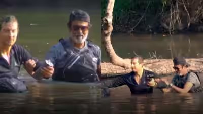 Did you know Rajinikanth once walked through crocodile-infested lake with Bear Grylls?; adventurer called him a ‘legend’ | Tamil Movie News Did you know Rajinikanth once walked through crocodile-infested lake with Bear Grylls?; adventurer called him a ‘legend’ | Tamil Movie News