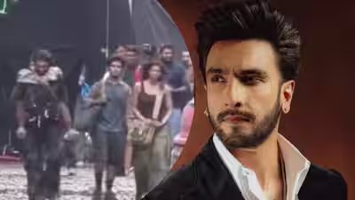 Ranveer Singh’s FIRST LOOK from ‘Pralay’ set goes viral; actor spotted filming with Kalyani Priyadarshan – WATCH | Ranveer Singh’s FIRST LOOK from ‘Pralay’ set goes viral; actor spotted filming with Kalyani Priyadarshan – WATCH |