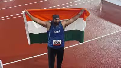 Asian Games: Tajinderpal Singh Toor misses hat-trick of golds, wins silver in shot put | Asian Games 2026 News Asian Games: Tajinderpal Singh Toor misses hat-trick of golds, wins silver in shot put | Asian Games 2026 News