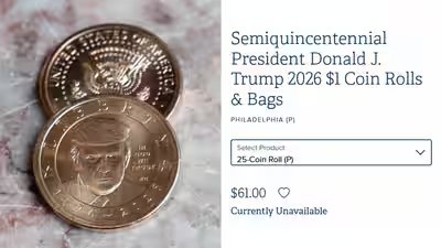 Trump’s face debuts on US currency, $1 coins run ‘out of stock’ within hours Trump’s face debuts on US currency, $1 coins run ‘out of stock’ within hours