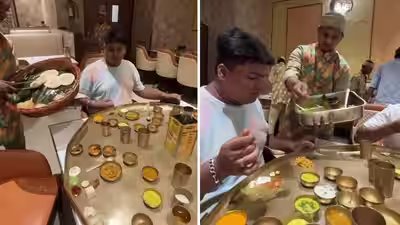 Video: What’s inside Mumbai’s Baahubali thali? Vlogger reveals a spread with unlimited aamras Video: What’s inside Mumbai’s Baahubali thali? Vlogger reveals a spread with unlimited aamras