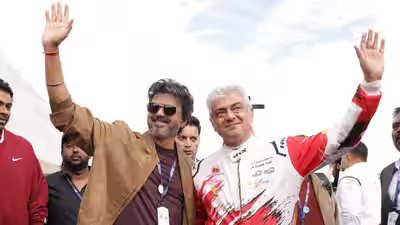 Vijay and Ajith Kumar over the years: From 1990s stardom and fan wars to their historic Silverstone reunion that brought the two Tamil cinema icons together | Tamil Movie News Vijay and Ajith Kumar over the years: From 1990s stardom and fan wars to their historic Silverstone reunion that brought the two Tamil cinema icons together | Tamil Movie News