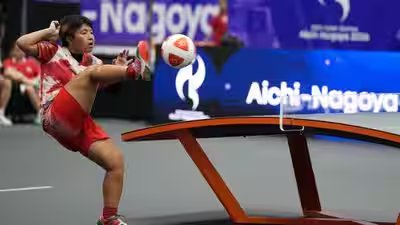 Asian Games: India’s Quimcy Dsouza reaches Teqball semis, one win away from historic medal; mixed doubles pair eyes bronze | Asian Games 2026 News Asian Games: India’s Quimcy Dsouza reaches Teqball semis, one win away from historic medal; mixed doubles pair eyes bronze | Asian Games 2026 News