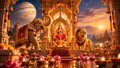 Navratri 2026 Opens and Closes With Gajakesari Yoga: Why This Year Is Spiritually Rare Navratri 2026 Opens and Closes With Gajakesari Yoga: Why This Year Is Spiritually Rare