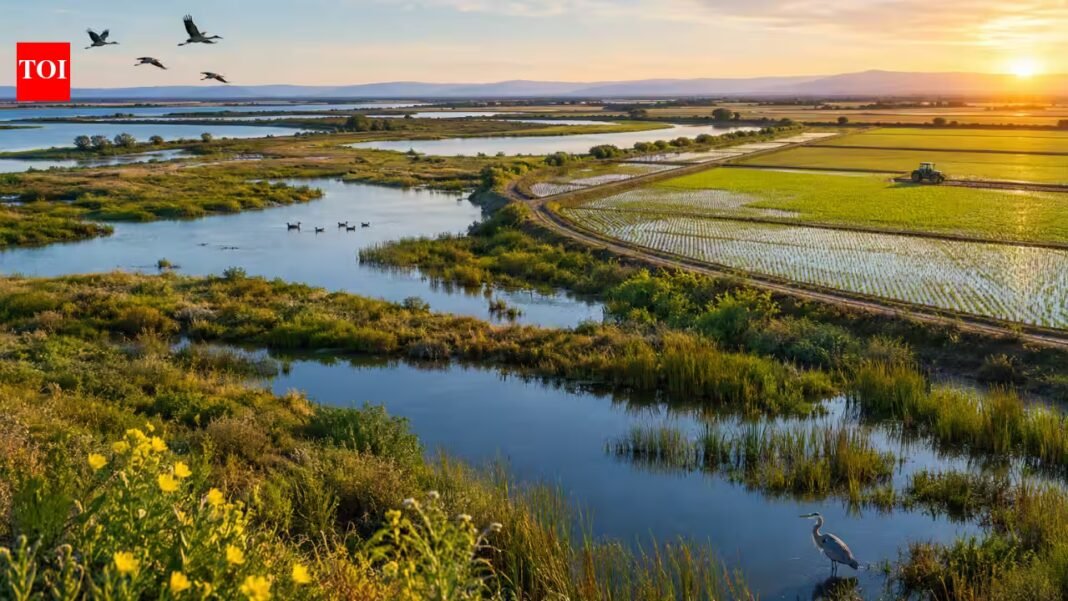 California is set to break ground on a project to transform 2,800 acres of Delta farmland on Webb Tract into wetlands and rice fields, reversing decades of land subsidence while creating habitat and storing carbon California is set to break ground on a project to transform 2,800 acres of Delta farmland on Webb Tract into wetlands and rice fields, reversing decades of land subsidence while creating habitat and storing carbon
