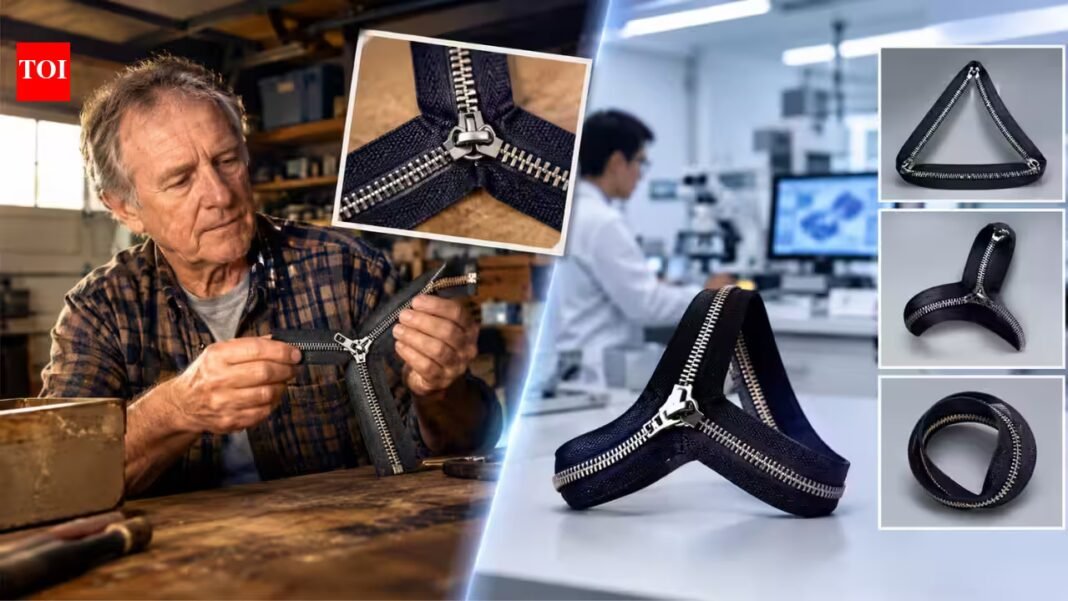 In 1985, Bill Freeman’s three-sided zipper was rejected and left in his garage; 40 years later, MIT revived it as a shape-shifting fastener | In 1985, Bill Freeman’s three-sided zipper was rejected and left in his garage; 40 years later, MIT revived it as a shape-shifting fastener |