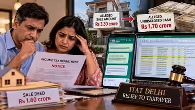 Husband and wife sell property; Income Tax dept alleges Rs 3.30 crore sale against Rs 1.60 crore in deed, cites WhatsApp chats, Excel sheets to claim Rs 1.70 crore cash receipts, but ITAT gives relief Husband and wife sell property; Income Tax dept alleges Rs 3.30 crore sale against Rs 1.60 crore in deed, cites WhatsApp chats, Excel sheets to claim Rs 1.70 crore cash receipts, but ITAT gives relief