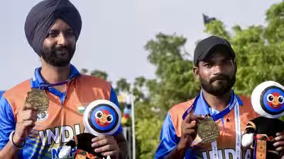 Asian Para Games 2026: Harvinder Singh, Vijay Sundi strike gold in men’s recurve doubles | Asian Para Games 2026 News Asian Para Games 2026: Harvinder Singh, Vijay Sundi strike gold in men’s recurve doubles | Asian Para Games 2026 News
