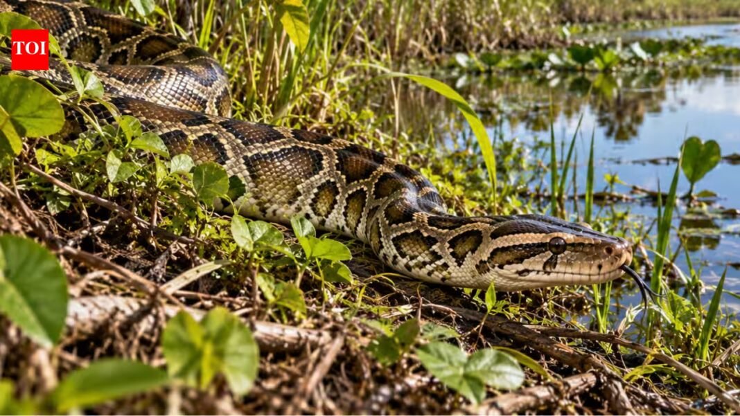 Burmese pythons have established a new breeding hotspot on Florida’s Gulf Coast; wildlife experts suspect escaped or released pets helped create the population | Burmese pythons have established a new breeding hotspot on Florida’s Gulf Coast; wildlife experts suspect escaped or released pets helped create the population |