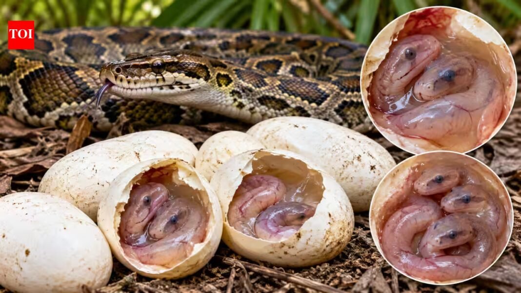 Scientists find twin and triplet embryos inside two eggs laid by one wild Burmese python in Florida, marking a first for snakes | Scientists find twin and triplet embryos inside two eggs laid by one wild Burmese python in Florida, marking a first for snakes |