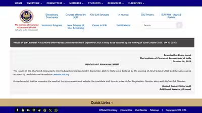 CA Foundation and Inter result dates 2026: Latest update on September exam results CA Foundation and Inter result dates 2026: Latest update on September exam results