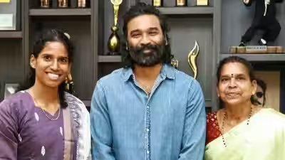Dhanush honours Athlete Vidhya Ramaraj after her historic Asian Games victory, hails her remarkable achievement | Tamil Movie News Dhanush honours Athlete Vidhya Ramaraj after her historic Asian Games victory, hails her remarkable achievement | Tamil Movie News