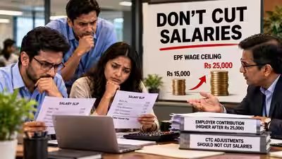 Don’t cut salaries after EPF wage ceiling rises to Rs 25,000 from Rs 15,000: Ministry directs employers to bear statutory contribution, not pass it on to employees through CTC adjustments Don’t cut salaries after EPF wage ceiling rises to Rs 25,000 from Rs 15,000: Ministry directs employers to bear statutory contribution, not pass it on to employees through CTC adjustments
