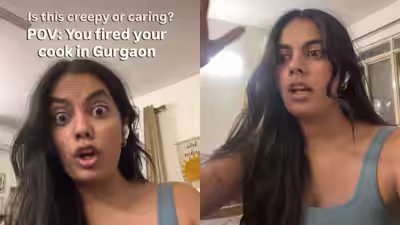 ‘Aaj mujhe office mein message aata hai… main aap ke liye dinner la raha hoon’: Gurugram woman fires cook, security guard sends her home-cooked food; her reaction has internet asking ‘creepy or caring?’ ‘Aaj mujhe office mein message aata hai… main aap ke liye dinner la raha hoon’: Gurugram woman fires cook, security guard sends her home-cooked food; her reaction has internet asking ‘creepy or caring?’