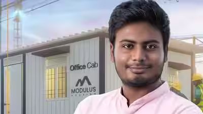 IIT Madras graduate Shreeram Gobinath and his co-founders turned a model they built in a hostel room into Modulus Housing, which has now made more than 1,500 foldable buildings that travel to remote parts of India IIT Madras graduate Shreeram Gobinath and his co-founders turned a model they built in a hostel room into Modulus Housing, which has now made more than 1,500 foldable buildings that travel to remote parts of India