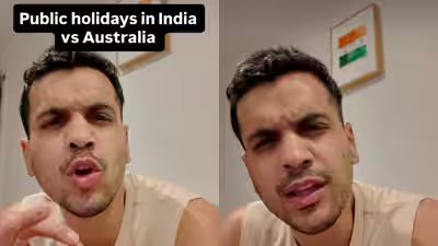 ‘Australia mein chhuttiyan lene ki wajah hi nahi hai…. mele pe jaane ki chhutti milti hai’: Indian man compares Australia vs India public holidays ‘Australia mein chhuttiyan lene ki wajah hi nahi hai…. mele pe jaane ki chhutti milti hai’: Indian man compares Australia vs India public holidays