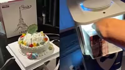 ‘Nobody ordered it’: Man wakes up to a birthday cake delivered by a robot at a hotel, leaving the internet surprised ‘Nobody ordered it’: Man wakes up to a birthday cake delivered by a robot at a hotel, leaving the internet surprised