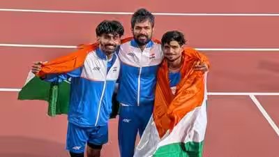 Hangzhou 2022 feat repeated in Nagoya 2026: India claim gold, silver, bronze in men’s high jump T63 at Asian Para Games | Asian Para Games 2026 News Hangzhou 2022 feat repeated in Nagoya 2026: India claim gold, silver, bronze in men’s high jump T63 at Asian Para Games | Asian Para Games 2026 News