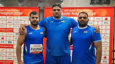Asian Para Games: Devender Kumar strikes gold as India sweep historic 1-2-3 finish in men’s discus throw | Asian Para Games 2026 News Asian Para Games: Devender Kumar strikes gold as India sweep historic 1-2-3 finish in men’s discus throw | Asian Para Games 2026 News