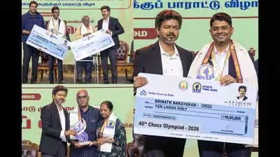 Gukesh, Praggnanandhaa get Rs 15 lakh each as Tamil Nadu awards Rs 60 lakh to Chess Olympiad medallists | Chess News Gukesh, Praggnanandhaa get Rs 15 lakh each as Tamil Nadu awards Rs 60 lakh to Chess Olympiad medallists | Chess News