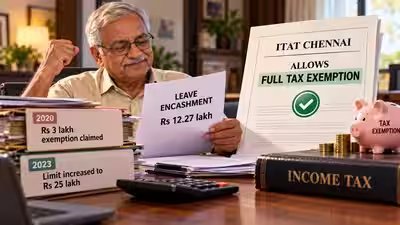 Retired bank employee got Rs 12.27 lakh leave encashment and claimed Rs 3 lakh exemption in 2020, but government later hiked limit to Rs 25 lakh in 2023; ITAT Chennai allows full tax exemption Retired bank employee got Rs 12.27 lakh leave encashment and claimed Rs 3 lakh exemption in 2020, but government later hiked limit to Rs 25 lakh in 2023; ITAT Chennai allows full tax exemption