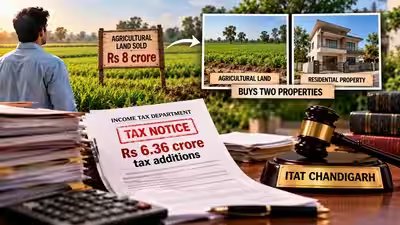 Man sells ancestral agricultural land for Rs 8 crore, buys two properties and claims LTCG exemption; faces Rs 6.36 crore tax additions, why ITAT Chandigarh gave relief under Sections 54B and 54F Man sells ancestral agricultural land for Rs 8 crore, buys two properties and claims LTCG exemption; faces Rs 6.36 crore tax additions, why ITAT Chandigarh gave relief under Sections 54B and 54F