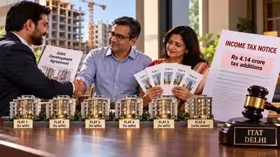 Man enters JDA for land, gets 6 flats from builder and transfers 5 to wife, but gets tax notice; ITAT Delhi deletes Rs 4.14 crore additions after finding no stock-in-trade conversion or sale Man enters JDA for land, gets 6 flats from builder and transfers 5 to wife, but gets tax notice; ITAT Delhi deletes Rs 4.14 crore additions after finding no stock-in-trade conversion or sale