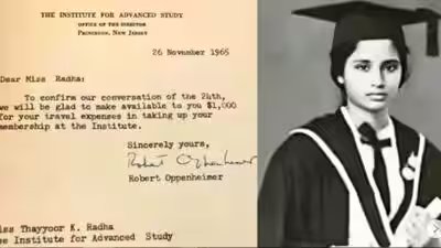Born in 1938 in a Kerala village without electricity, T K Radha topped her class in mathematics, chose physics instead and was personally invited by J Robert Oppenheimer to Princeton, yet her story stayed in the shadows for decades Born in 1938 in a Kerala village without electricity, T K Radha topped her class in mathematics, chose physics instead and was personally invited by J Robert Oppenheimer to Princeton, yet her story stayed in the shadows for decades