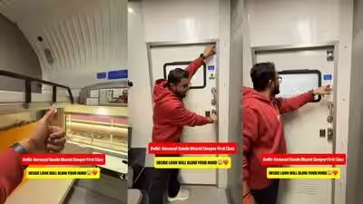 ‘Bhai ye kya design kar diya hai’: Indian traveller says Delhi–Varanasi Vande Bharat Sleeper First AC’s inside look ‘will blow your mind’; route, timings and launch date revealed ‘Bhai ye kya design kar diya hai’: Indian traveller says Delhi–Varanasi Vande Bharat Sleeper First AC’s inside look ‘will blow your mind’; route, timings and launch date revealed