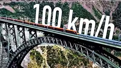 Vande Bharat crosses world’s highest Chenab and first cable-stayed Anji bridges at 100 kmph in historic milestone as Katra-Banihal speed limit rises over a year after inauguration Vande Bharat crosses world’s highest Chenab and first cable-stayed Anji bridges at 100 kmph in historic milestone as Katra-Banihal speed limit rises over a year after inauguration